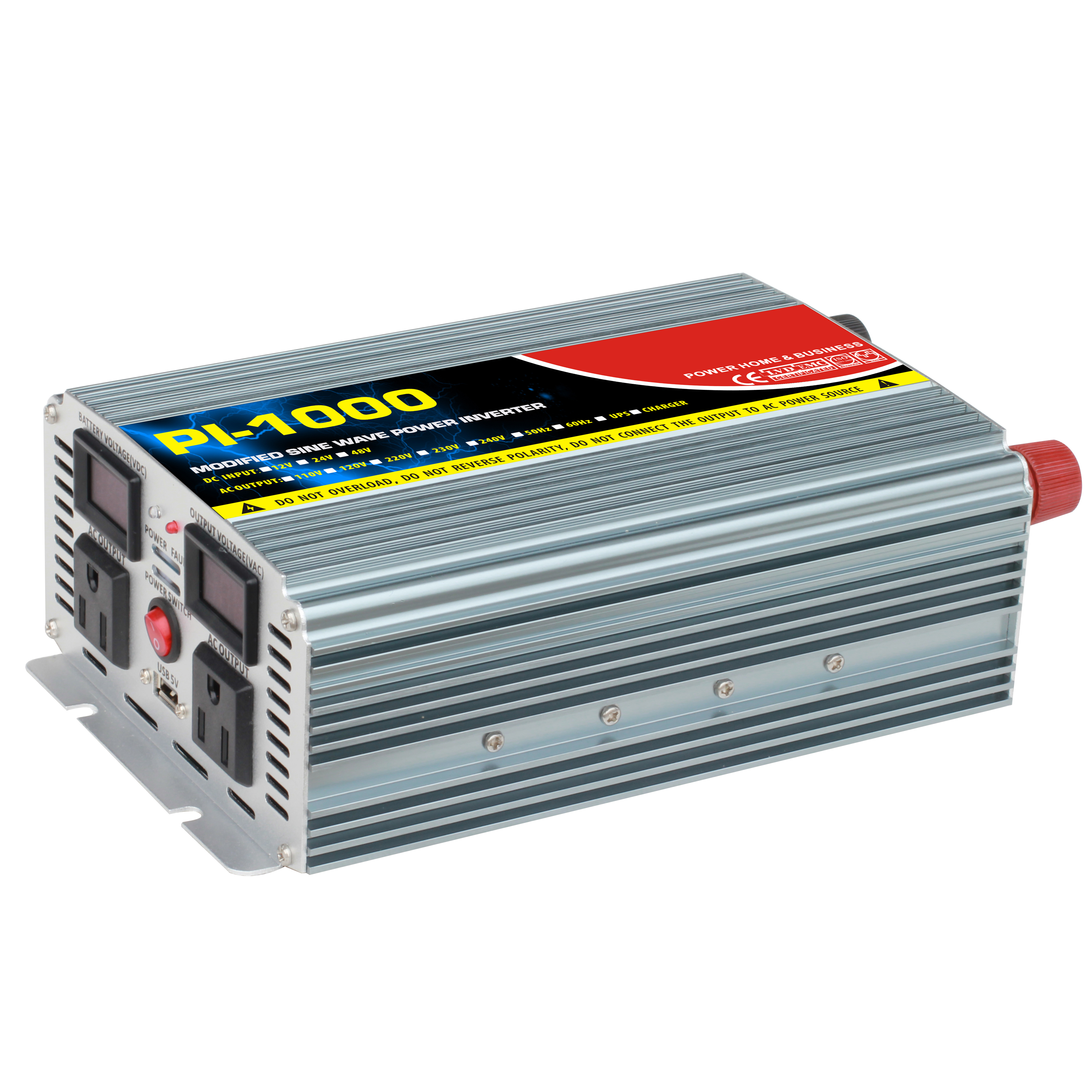 12V/24V/48V to 110V/220VAC power inverter PI plus series