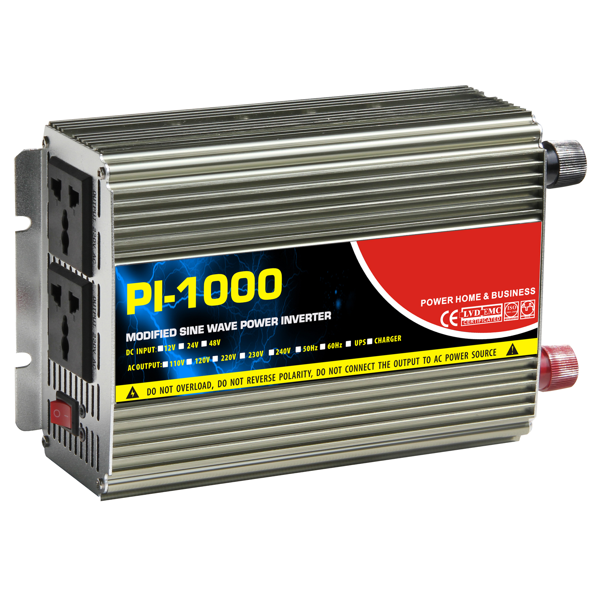 12V/24V/48V to 110V/220VAC power inverter PI plus series