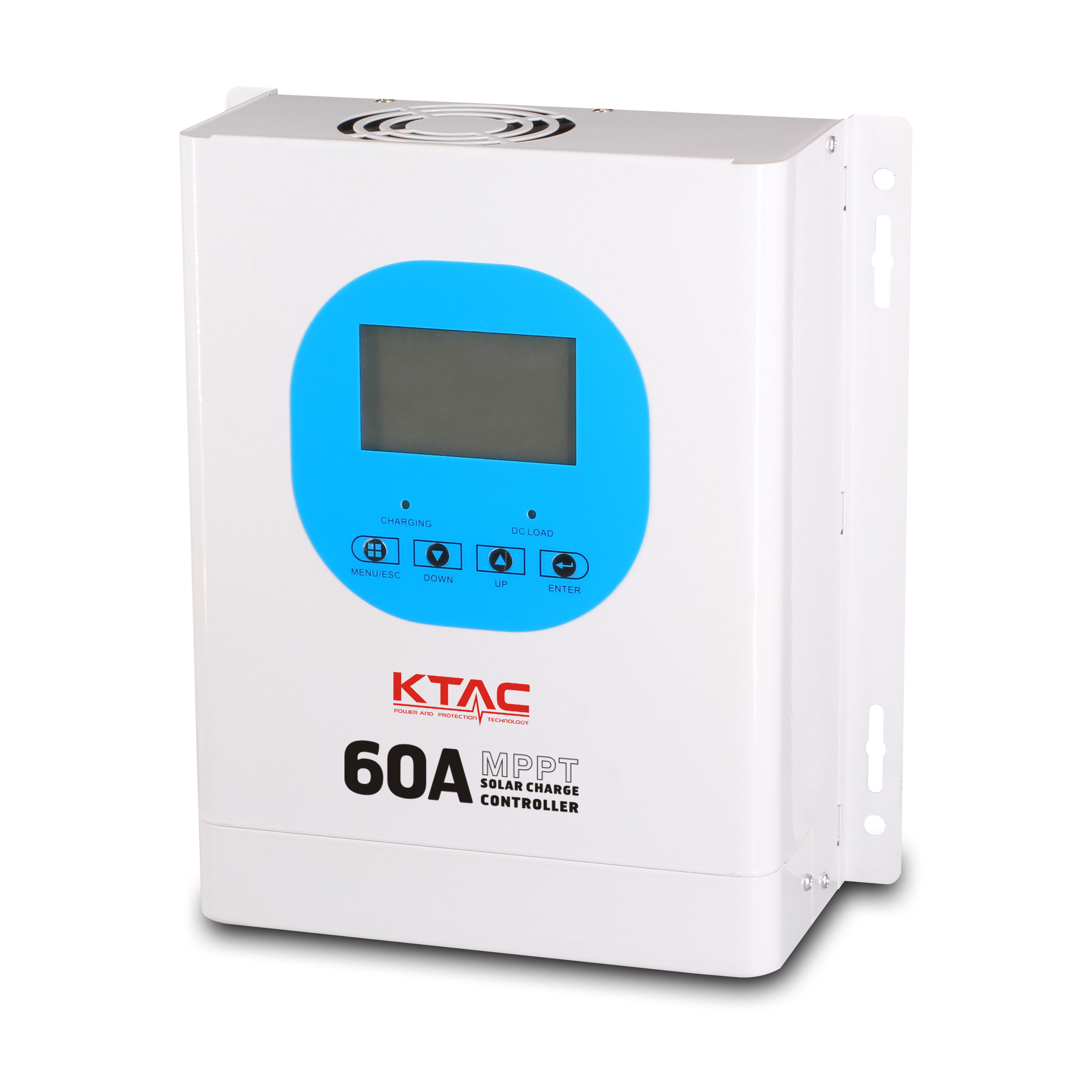 12V/24V/48V 60A MPPT Solar charge controller with battery voltage recognition and LCD display.